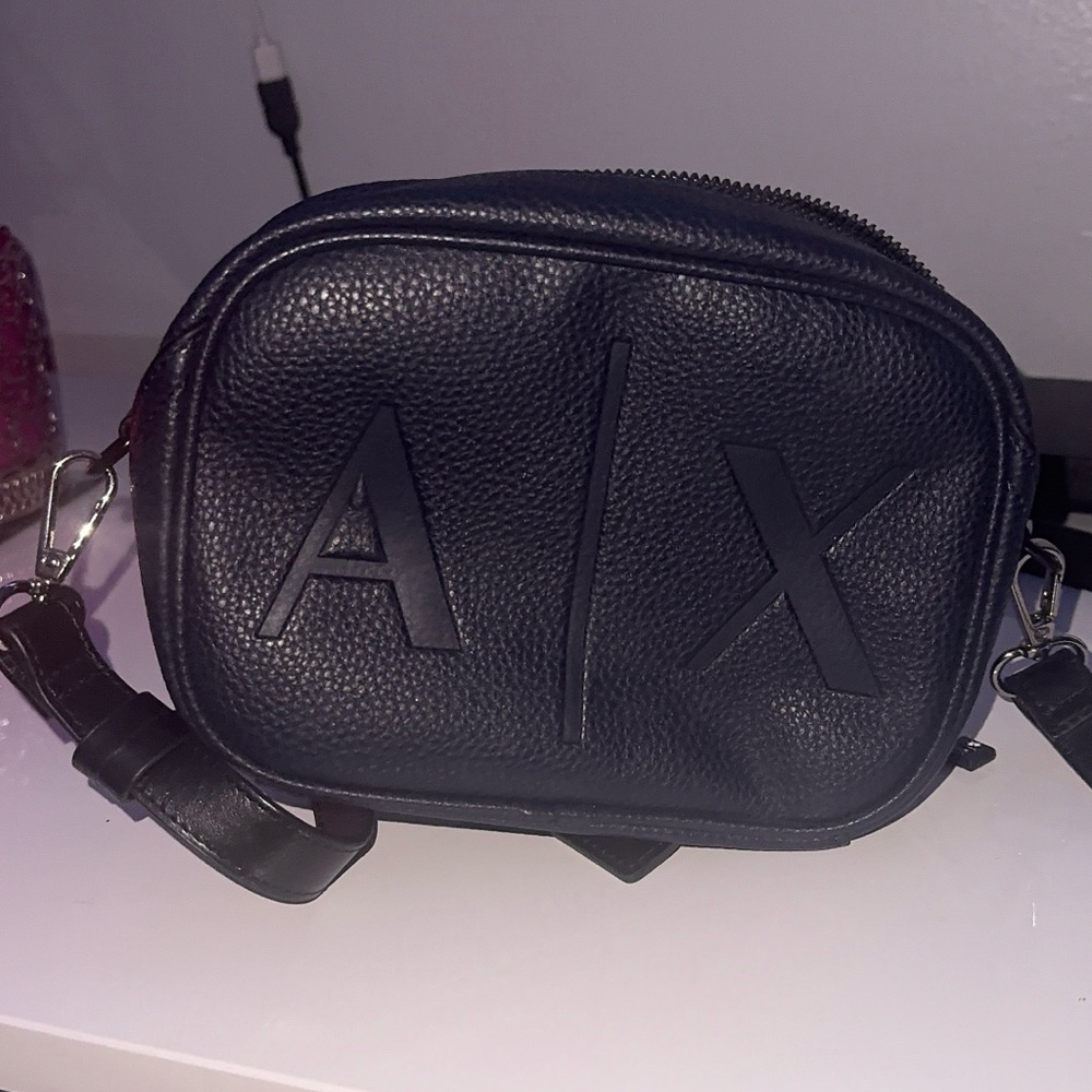 NavyLeather Crossbody Bag Armani exchange